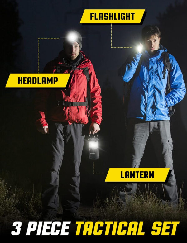 689b7506c3cbe5e60f006bc79b5a00caab70fe620ed6bd0cec4b7.jpg ZeroDark Flashlights Headlamp Lantern 3-Piece Set, Flashlight + Head Lamp + Camping Lantern Battery Powered LED High Lumens Camping Lights flashlights for Emergencies