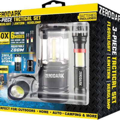 689b7511d94ab01ed53abd55db673f88e125fb8d57d40b41f877c.jpg ZeroDark Flashlights Headlamp Lantern 3-Piece Set, Flashlight + Head Lamp + Camping Lantern Battery Powered LED High Lumens Camping Lights flashlights for Emergencies