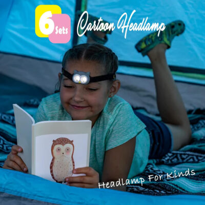 Kids Owl Lantern & Headlamp Set, 2-in-1 360° LED Camping Night Light, Battery Powered 3×AA, Child-Safe ABS, Portable Adventure Toy & Bedroom Night-Light (Pink Owl Lantern-Headlmp)