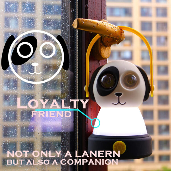 Outdoor Equipment LED Camping Lantern & Headlamp Set for Kids, FANT.LUX Battery Powered Night Light for Emergency, Hurricane, Lightweight Tent Lamp - Owl (Dog Set)