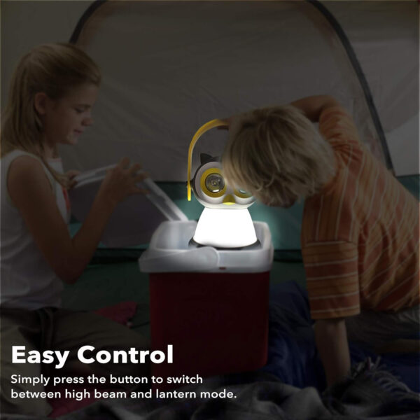 Outdoor Equipment LED Camping Lantern & Headlamp Set for Kids, FANT.LUX Battery Powered Night Light for Emergency, Hurricane, Lightweight Tent Lamp - Owl (Dog Set)