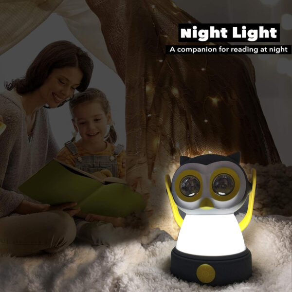 Outdoor Equipment LED Camping Lantern & Headlamp Set for Kids, FANT.LUX Battery Powered Night Light for Emergency, Hurricane, Lightweight Tent Lamp - Owl (Dog Set)