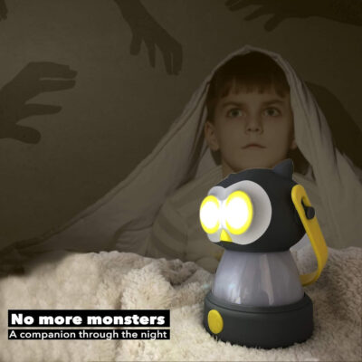Outdoor Equipment LED Camping Lantern & Headlamp Set for Kids, FANT.LUX Battery Powered Night Light for Emergency, Hurricane, Lightweight Tent Lamp - Owl (Dog Set)