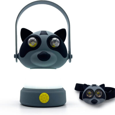 Outdoor Equipment LED Camping Lantern & Headlamp Set for Kids, FANT.LUX Battery Powered Night Light for Emergency, Hurricane, Lightweight Tent Lamp - Owl (Dog Set)