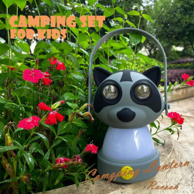 Outdoor Equipment LED Camping Lantern & Headlamp Set for Kids, FANT.LUX Battery Powered Night Light for Emergency, Hurricane, Lightweight Tent Lamp - Owl (Dog Set)