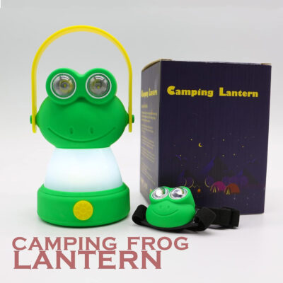 Outdoor Equipment LED Camping Lantern & Headlamp Set for Kids, FANT.LUX Battery Powered Night Light for Emergency, Hurricane, Lightweight Tent Lamp - Owl (Dog Set)
