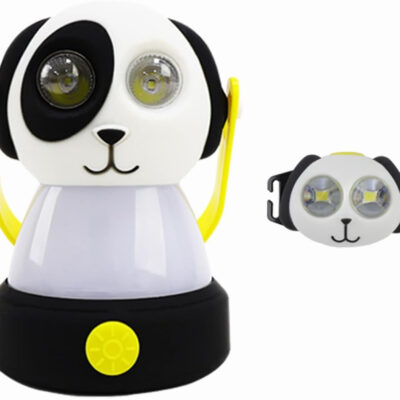 Portable LED Camping Lantern, Head Lamp Kit, Lightweight Battery Powered LED Flashlight for Indoor Outdoor, Kids Camping Gear Gift for Children's Day, Birthday, Easter, Adventure(Owl Set)