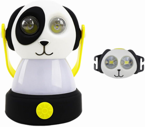 Portable LED Camping Lantern, Head Lamp Kit, Lightweight Battery Powered LED Flashlight for Indoor Outdoor, Kids Camping Gear Gift for Children's Day, Birthday, Easter, Adventure(Owl Set)