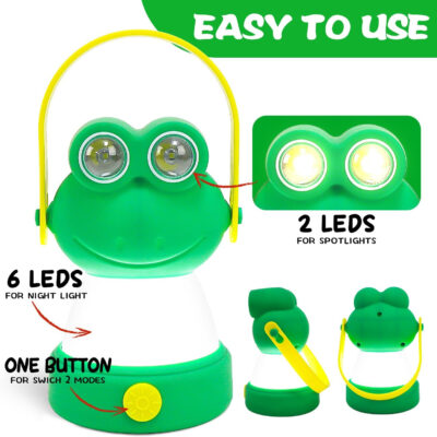Portable LED Camping Lantern, Head Lamp Kit, Lightweight Battery Powered LED Flashlight for Indoor Outdoor, Kids Camping Gear Gift for Children's Day, Birthday, Easter, Adventure(Owl Set)