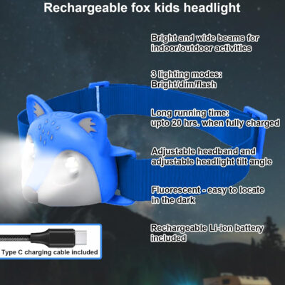 689b8890bd7967aa26ec87e51bad8c8ec6d93d73147e6d3aa7b07.jpg Kids Camping Essentials – Fox LED Kids Lantern and Rechargeable Kids Headlamp Set | Multiple Purposes Kids Nightlight/Flashlight Toys – Great Holiday, Halloween N Birthday Gifts for Toddlers and Kids