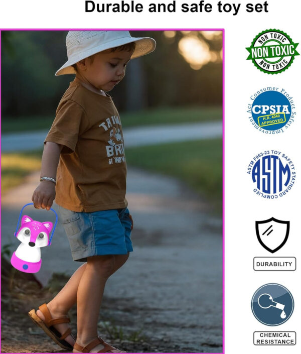 689b889f380816210f36c2f91508efea9b97c8605324905317eda.jpg Kids Camping Essentials – Fox LED Kids Lantern and Rechargeable Kids Headlamp Set | Multiple Purposes Kids Nightlight/Flashlight Toys – Great Holiday, Halloween N Birthday Gifts for Toddlers and Kids