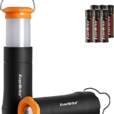 689b88d064d7ea8606181b53c90da6b4235ebe9b43e50feaa2151.jpg EverBrite 2-in-1 Mini Lanterns and Flashlights with 3 Modes, 2 Pack Portable Outdoor LED Zoomable Torches, Camping Essentials for Hurricane, Hiking, Night Walking, Emergency
