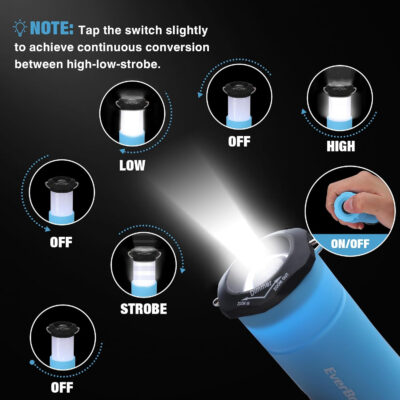 689b88efa2ed13db2bb7c4b15cb45783ce6fe14960a9dcbf1fd44.jpg EverBrite 2-in-1 Mini Lanterns and Flashlights with 3 Modes, 2 Pack Portable Outdoor LED Zoomable Torches, Camping Essentials for Hurricane, Hiking, Night Walking, Emergency