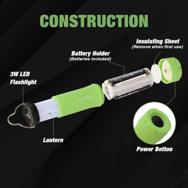689b88fcd837d6ce432aeff20427094856901953e0870e9aa18eb.jpg EverBrite 2-in-1 Mini Lanterns and Flashlights with 3 Modes, 2 Pack Portable Outdoor LED Zoomable Torches, Camping Essentials for Hurricane, Hiking, Night Walking, Emergency