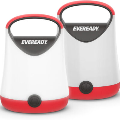 689b8a161c5b4765107ccadd247529aec14e7f66aec688f900e47.jpg Eveready LED Camping Lantern, Bright Battery Powered Lantern, Water Resistant Hurricane Supplies, 100 Hour Run-time, Pack of 1