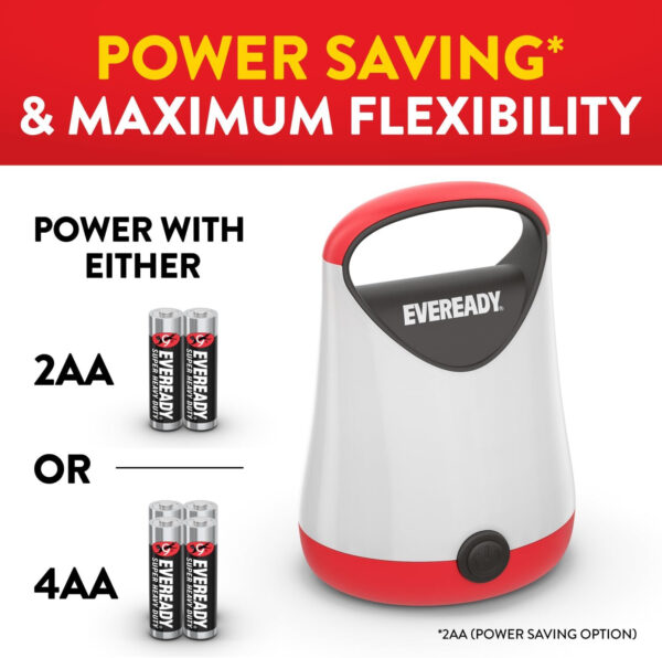 689b8a17a5f247b55176967bf2c97a54d089e3fca34f3852aa981.jpg Eveready LED Camping Lantern, Bright Battery Powered Lantern, Water Resistant Hurricane Supplies, 100 Hour Run-time, Pack of 1
