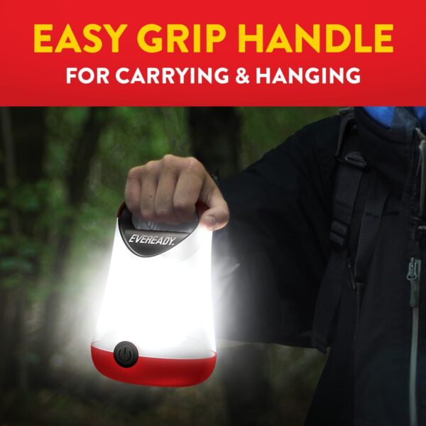 689b8a1f3b0613de60f765908c8acc0b42e7427829ea28807bbbd.jpg Eveready LED Camping Lantern, Bright Battery Powered Lantern, Water Resistant Hurricane Supplies, 100 Hour Run-time, Pack of 1