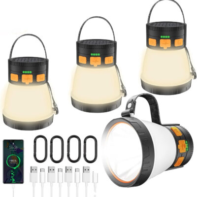 689b8ac40b3a5a2ae9196309be6748c6d28ad3a6c4095c96a195c.jpg LED Camping Lantern, 1500 Lumens Camping Lantern Rechargeable with Solar Panel Charging, Waterproof, 8 Light Modes, 7500mAh Power Bank, Camping Flashlight for Hurricane Emergency, Hiking, Outdoor