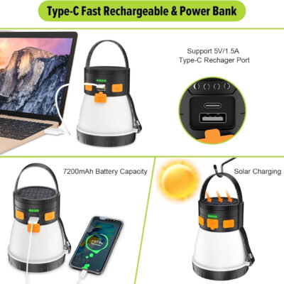 689b8acb50e5aabf5cd1961928cdd260031fefd22f11725dc2f21.jpg LED Camping Lantern, 1500 Lumens Camping Lantern Rechargeable with Solar Panel Charging, Waterproof, 8 Light Modes, 7500mAh Power Bank, Camping Flashlight for Hurricane Emergency, Hiking, Outdoor
