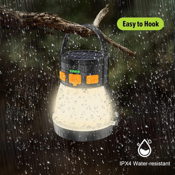 689b8acd2829723b1b2431153f32dfa0b0b29263bec2ee857496e.jpg LED Camping Lantern, 1500 Lumens Camping Lantern Rechargeable with Solar Panel Charging, Waterproof, 8 Light Modes, 7500mAh Power Bank, Camping Flashlight for Hurricane Emergency, Hiking, Outdoor