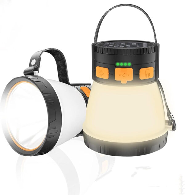 689b8ad0a873306303c7082b6c99e44c332b634ab7135ab78e698.jpg LED Camping Lantern, 1500 Lumens Camping Lantern Rechargeable with Solar Panel Charging, Waterproof, 8 Light Modes, 7500mAh Power Bank, Camping Flashlight for Hurricane Emergency, Hiking, Outdoor