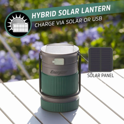 689b8b05101bebc7b27a7a4bef03ed7796725a1c9d5297dead0d5.jpg Energizer S-500 Hybrid Power Camping Lantern, Solar, Rechargeable, or AA Battery Powered, IPX4 Water Resistant Bright LED Lantern