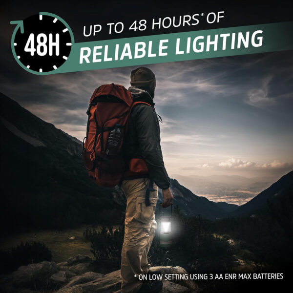 689b8b09863c6a44dd474c13e9be33bd911f2a803ca4a0f20fd72.jpg Energizer S-500 Hybrid Power Camping Lantern, Solar, Rechargeable, or AA Battery Powered, IPX4 Water Resistant Bright LED Lantern