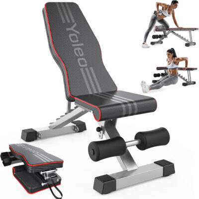 689befab078998405e9255126873db9b8ba22acd799700ad98e04.jpg Yoleo Adjustable Weight Bench for Full Body Workout Foldable Bench Press Bench of Home Gym Strength Training Incline Decline Flat Utility Workout Bench with Quick Folding& Fast Adjustment (Black)