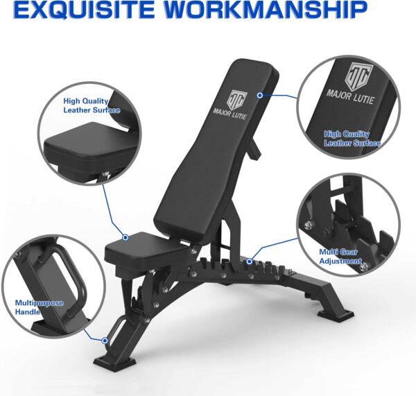 689bf13be81ec8b82d8d7ca765273403ad416cb515fee96031006.jpg Major Fitness Weight Bench, Capacity Bench Press and 32 Adjustable Positions Strength Training Bench for Garage and Home Gym Workouts, Weight Lifting, and Bench Press