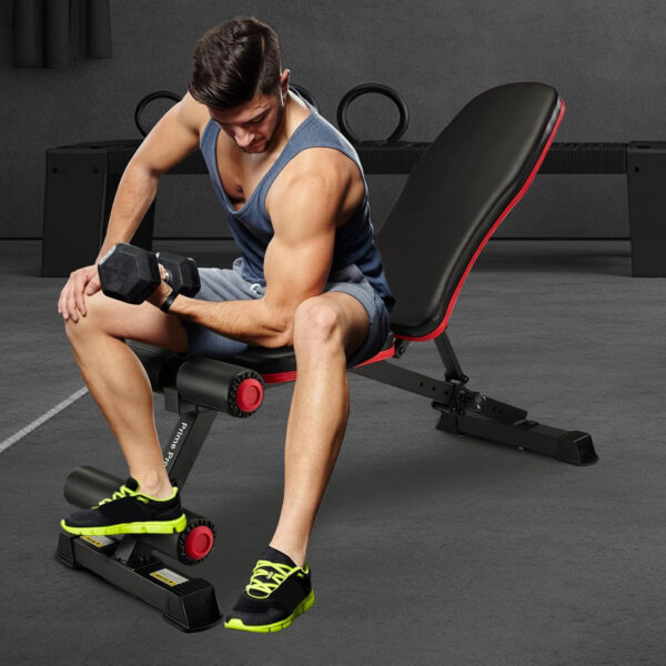 Basic Weight Bench for Home Gym,Workout Bench with 8 Backrests, 660LBS Weight Capacity Adjustable Bench