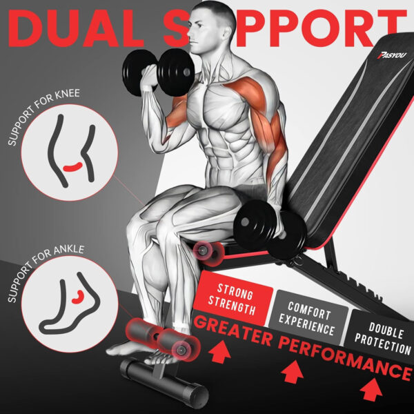 689bf25966a6a14bd58cd865b9b3acd8592c59a07a64dbf76e85e.jpg PASYOU Adjustable Weight Bench Full Body Workout Multi-Purpose Foldable Incline Decline Exercise Workout Bench for Home Gym