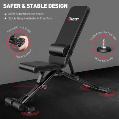 689bf266a58dd84ce4ea6d1da46f329e9fada59bac759623fbdb6.jpg PASYOU Adjustable Weight Bench Full Body Workout Multi-Purpose Foldable Incline Decline Exercise Workout Bench for Home Gym