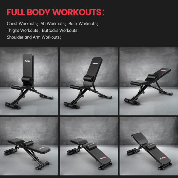 689bf26a316460d6bda6b4e8b1d5e865b91f4b5967683f2516ae2.jpg PASYOU Adjustable Weight Bench Full Body Workout Multi-Purpose Foldable Incline Decline Exercise Workout Bench for Home Gym