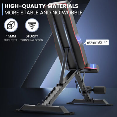 689bf2824aed41c63e80ad30009c80093d5012d5d233236b719b3.jpg PASYOU Adjustable Weight Bench Full Body Workout Multi-Purpose Foldable Incline Decline Exercise Workout Bench for Home Gym