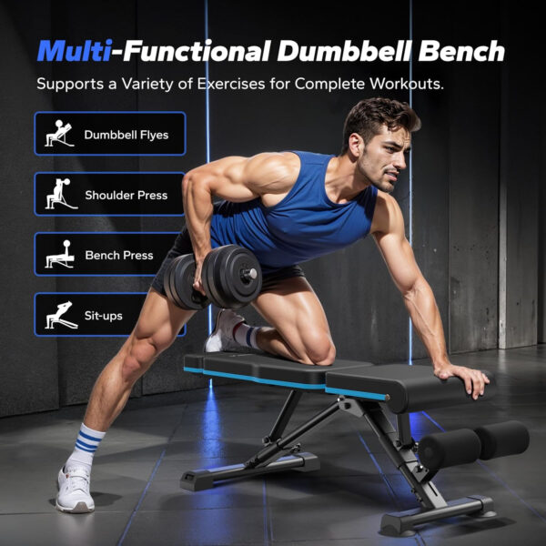 689bf385e179a83c6dba6fa843d1b78c87c266d4c5448f78e0ec4.jpg MERACH Adjustable Weight Bench, 990LBS Fast Folding Weight Benches for Home Gym, Workout Bench with Extended Head Support, Incline Decline Flat Utility Bench Press for Full Body