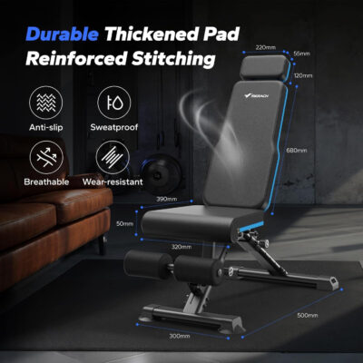 689bf38f71347337b16228bee940c400ecfa0c60174abb5c3e318.jpg MERACH Adjustable Weight Bench, 990LBS Fast Folding Weight Benches for Home Gym, Workout Bench with Extended Head Support, Incline Decline Flat Utility Bench Press for Full Body