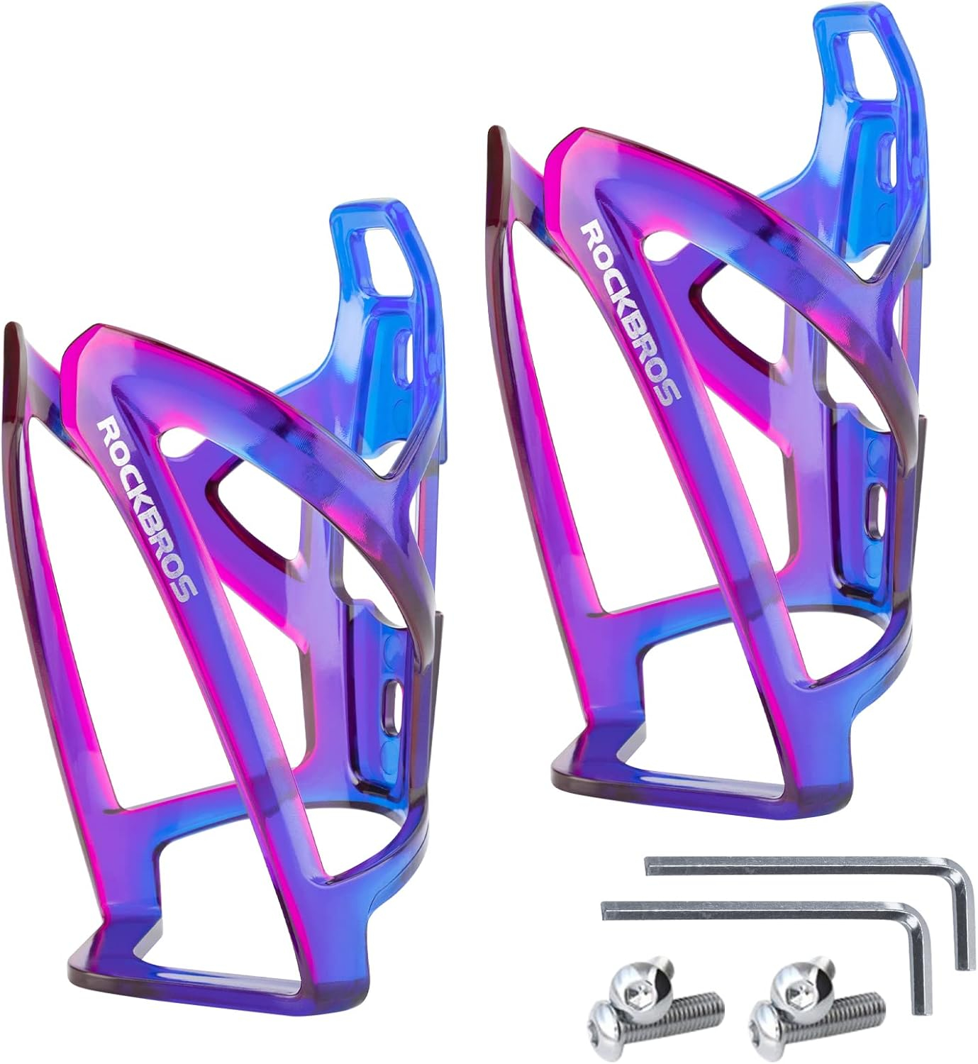 689bf4b77b44c817135fd41b4e87c382ebc9af2ee0e19bc275c2e.jpg ROCKBROS Bike Water Bottle Holder Ultra-Light Bicycle Bottle Cages with Screws Tool, Universal Bike Cup Holder for Road MTB Mountain Bikes Cycling Accessories(2 Pack)