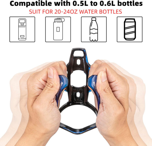689bf4d2cc8932f806a4132ecea203e5ae701251499ea3329236a.jpg ROCKBROS Bike Water Bottle Holder Ultra-Light Bicycle Bottle Cages with Screws Tool, Universal Bike Cup Holder for Road MTB Mountain Bikes Cycling Accessories(2 Pack)