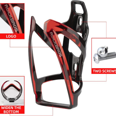 689bf4e4ce9816a8b8d805fd2301a2c4c289a7d0ce8be2875582f.jpg ROCKBROS Bike Water Bottle Holder Ultra-Light Bicycle Bottle Cages with Screws Tool, Universal Bike Cup Holder for Road MTB Mountain Bikes Cycling Accessories(2 Pack)