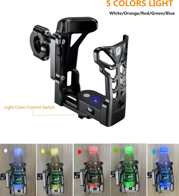 689bf62ee0e9de4a6d90f85b2bc48126b32c84ce6101b96f040ec.jpg KEWIG Bicycle Water Bottle Holder for Bike & Motorcycle, Adjustable Bike Water Bottle Cages Fit for Diameter 2'' - 3'' Cup, Compatible for Handlebars or Tubes 20mm to 35mm in Diameter