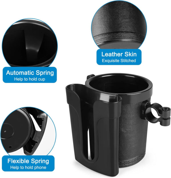 689bf667f3e21a8718bc7cc8765fd8ef946736713781d2b8ef051.jpg Accmor 3-in-1 Bike Cup Holder with Cell Phone Keys Holder, Bike Water Bottle Holders, Universal Bar Drink Cup Can Holder for Bicycles, Motorcycles, Scooters, Black