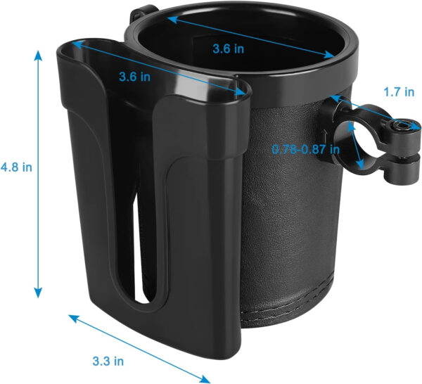 689bf66d22d9438ae85d46ba9a601d69086b3445b658121dfe180.jpg Accmor 3-in-1 Bike Cup Holder with Cell Phone Keys Holder, Bike Water Bottle Holders, Universal Bar Drink Cup Can Holder for Bicycles, Motorcycles, Scooters, Black