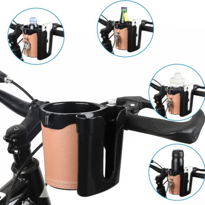 689bf67e7ff03be757c1988a0888fbc41b3781cce5a5b6f9555f4.jpg Accmor 3-in-1 Bike Cup Holder with Cell Phone Keys Holder, Bike Water Bottle Holders, Universal Bar Drink Cup Can Holder for Bicycles, Motorcycles, Scooters, Black