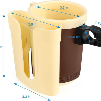 689bf68b508b1b268814abd0fcdc30a1a74c7ed6c80b8c572255a.jpg Accmor 3-in-1 Bike Cup Holder with Cell Phone Keys Holder, Bike Water Bottle Holders, Universal Bar Drink Cup Can Holder for Bicycles, Motorcycles, Scooters, Black