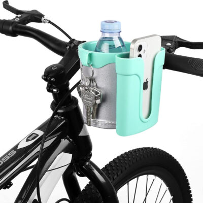 689bf6991bf7f2b2060eb4bd92970548f3b498b2e00a1bac5d9d3.jpg Accmor 3-in-1 Bike Cup Holder with Cell Phone Keys Holder, Bike Water Bottle Holders, Universal Bar Drink Cup Can Holder for Bicycles, Motorcycles, Scooters, Black