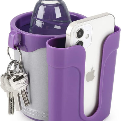 689bf69e248765ea7fe319b1a461e223817bb454804ce892d2587.jpg Accmor 3-in-1 Bike Cup Holder with Cell Phone Keys Holder, Bike Water Bottle Holders, Universal Bar Drink Cup Can Holder for Bicycles, Motorcycles, Scooters, Black