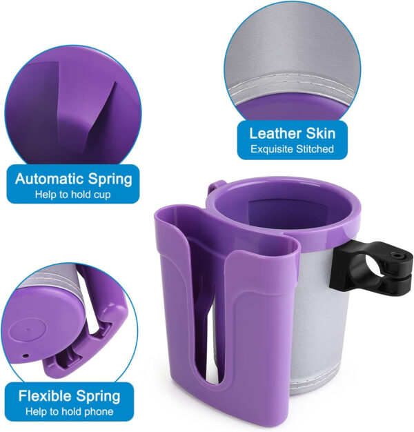689bf6a4b45d7a545f884a768e5d737bf82dd87618c56a46ed30a.jpg Accmor 3-in-1 Bike Cup Holder with Cell Phone Keys Holder, Bike Water Bottle Holders, Universal Bar Drink Cup Can Holder for Bicycles, Motorcycles, Scooters, Black