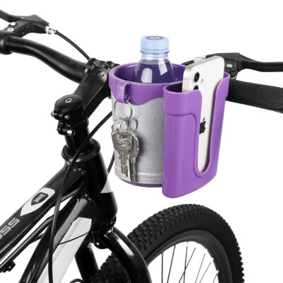 689bf6a65ee58add94968e5362c548d27428d1f356a4b7a65fe27.jpg Accmor 3-in-1 Bike Cup Holder with Cell Phone Keys Holder, Bike Water Bottle Holders, Universal Bar Drink Cup Can Holder for Bicycles, Motorcycles, Scooters, Black