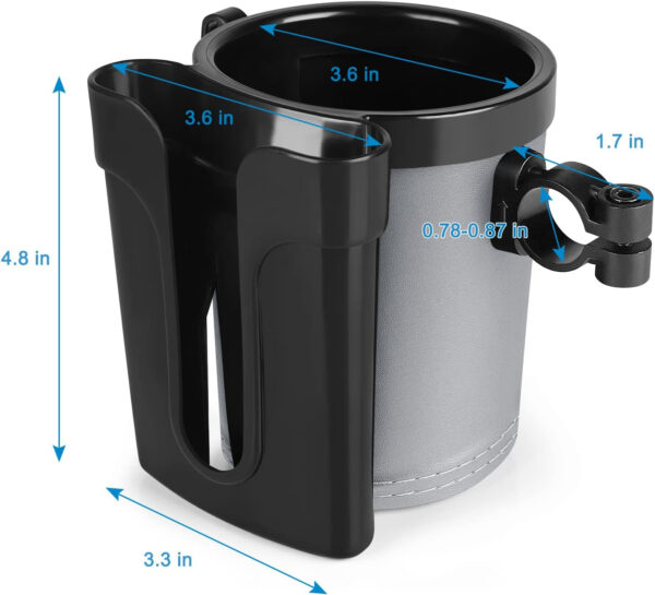 689bf6ba29929f1f9afd67addbbdae593ed1a4fad5aa6fd4b4070.jpg Accmor 3-in-1 Bike Cup Holder with Cell Phone Keys Holder, Bike Water Bottle Holders, Universal Bar Drink Cup Can Holder for Bicycles, Motorcycles, Scooters, Black
