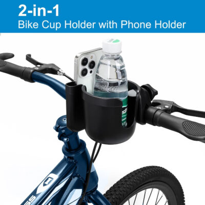 689bf6c38ec946977b29c850ec7f4ed56b8ca0a7b014c9a916224.jpg Accmor 3-in-1 Bike Cup Holder with Cell Phone Keys Holder, Bike Water Bottle Holders, Universal Bar Drink Cup Can Holder for Bicycles, Motorcycles, Scooters, Black